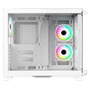 CiT Pro Android X Gaming Cube White Case with 3 x 120mm Infinity ARGB Fans 1 x 6-Port Fan Hub Tempered Glass Front and Side Panels - Alternative image