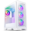 CiT Pro Creator XE Mid-Tower E-ATX PC White Gaming Case With Mesh Front Panel and Tempered Glass Side Panel 1 x USB3.0 2 x USB2.0 - Alternative image