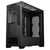 CiT Pro Creator XR Mid-Tower ATX PC Black Gaming Case With Mesh Front Panel and Tempered Glass Side Panel 2 x USB3.0 1 x USB Type-C - Alternative image