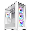 CiT Pro Creator XR Mid-Tower ATX PC White Gaming Case With Mesh Front Panel and Tempered Glass Side Panel 2 x USB3.0 1 x USB Type-C - Alternative image