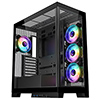 CiT Pro Diamond XR Black Mid-Tower Gaming Case with 4mm Tempered Glass Panels and 7 x CiT Celsius Dual-Ring Infinity Fans Bundled - Alternative image