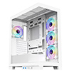 CiT Pro Diamond XR White Mid-Tower Gaming Case with 4mm Tempered Glass Panels and 7 x CiT Celsius Dual-Ring Infinity Fans Bundled - Alternative image