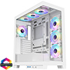 View more info on CiT Pro Diamond XR White Mid-Tower Gaming Case with 4mm Tempered Glass Panels and 7 x CiT Celsius Dual-Ring Infinity Fans Bundled...