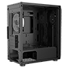 CiT Quake Black Micro-ATX PC Gaming Case with 1 x Infinity LED Strip 1 x 120mm Infinity Fan Included Tempered Glass Side Panel - Alternative image