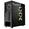 CiT Raider Black ATX Gaming Case with 70 Percent Tint TG Front with 30 Percent Tint TG Side Panel and 6 x Inner-Ring Infinity Fans - Alternative image