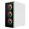 CiT Raider White ATX Gaming Case with Tempered Glass Panels with 70 Percent Tint with 6 x Inner-Ring Infinity Fans and 6-Port Hub - Alternative image
