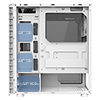 CiT Raider White ATX Gaming Case with Tempered Glass Panels with 70 Percent Tint with 6 x Inner-Ring Infinity Fans and 6-Port Hub - Alternative image