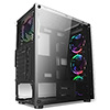 CiT Raider White 4 x Halo Spectrum RGB Fans Glass Front and Side MB SYNC - Alternative image