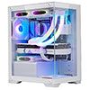 CiT Range White MATX Gaming Case with Tempered Glass Front and Side Panels with 3 x CiT Celsius Dual-Ring Infinity Fans Bundled - Alternative image