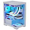CiT Range White MATX Gaming Case with Tempered Glass Front and Side Panels with 3 x CiT Tornado Dual-Ring Infinity Fans - Alternative image