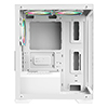 CiT Range White MATX Gaming Case with Tempered Glass Front and Side Panels with 3 x CiT Tornado Dual-Ring Infinity Fans - Alternative image