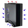 CiT S003B Black Slim Micro ATX or Mini ITX Case Built-in Card-Reader 300W PSU  - Alternative image