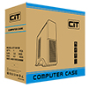 CiT S015B Black Micro ATX Slim Desktop Case 10.7 Litre 1 x USB Type-C 1 x USB3.0 1 x 80mm Fan and M-300U PSU Installed - Alternative image