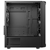 CiT Saturn Black Micro-ATX PC Gaming Case with 4 x 120mm Infinity ARGB Fans Included 1 x 4-Port Fan Hub Tempered Glass Side Panel  - Alternative image