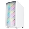 CiT Saturn White Micro-ATX PC Gaming Case with 4 x 120mm Infinity ARGB Fans Included 1 x 4-Port Fan Hub Tempered Glass Side Panel - Alternative image