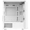 CiT Saturn White Micro-ATX PC Gaming Case with 4 x 120mm Infinity ARGB Fans Included 1 x 4-Port Fan Hub Tempered Glass Side Panel - Alternative image