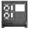 CiT Sense Black ATX Gaming Case with Tempered Glass Front and Side Panels with 3 x CiT Tornado Dual-Ring Infinity Fans - Alternative image