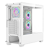 CiT Sense White ATX Gaming Case with Tempered Glass Front and Side Panels with 3 x CiT Tornado Dual-Ring Infinity Fans - Alternative image