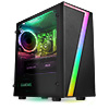 CiT Seven MATX Gaming Case Rainbow RGB Strip 1 x Rainbow RGB Fan Acrylic Side - Alternative image