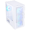 CiT Terra White Micro-ATX PC Gaming Case with 4 x 120mm Infinity Fans Included Tempered Glass Side Panel - Alternative image