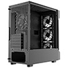 CiT Tornado Black Micro-ATX Gaming Case With 4 x 120mm Dual-Ring ARGB Infinity Fans and Tempered Glass Panels With 30 Percent Tint - Alternative image