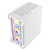 CiT Tornado White Micro-ATX Gaming Case With 4 x 120mm Dual-Ring ARGB Infinity Fans and Tempered Glass Panels - Alternative image