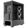 CiT Tsunami Black Micro-ATX Gaming Case With 4 x 120mm ARGB Inner-Ring Fans and Tempered Glass Panels With 30 Percent Tint - Alternative image