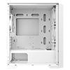 CiT Vento White Micro-ATX PC Gaming Case with 4 x 120mm ARGB Fans Included 1 x 6-Port Fan Hub Tempered Glass Side Panel  - Alternative image
