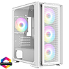 View more info on CiT Vento White Micro-ATX PC Gaming Case with 4 x 120mm ARGB Fans Included 1 x 6-Port Fan Hub Tempered Glass Side Panel ...