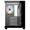 CiT Vision Black ATX Gaming Cube with Tempered Glass Front and Side Panels with 4 x CiT Celsius Dual-Ring Infinity Fans Bundled - Alternative image