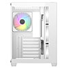 CiT Vision White ATX Gaming Cube with Tempered Glass Front and Side Panels with 4 x CiT Celsius Dual-Ring Infinity Fans Bundled - Alternative image