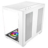 CiT Vision White ATX Gaming Cube with Tempered Glass Front and Side Panels with 4 x CiT Celsius Dual-Ring Infinity Fans Bundled - Alternative image