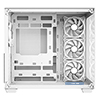CiT Vision White ATX Gaming Cube with Tempered Glass Front and Side Panels with 4 x CiT Tornado Dual-Ring Infinity Fans - Alternative image