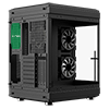 GameMax Hype Black Mid-Tower ATX Gaming Case With Dual Chamber Panoramic Tempered Glass With 3 x 120mm GameMax Infinity ARGB Fans Inc. - Alternative image