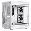 GameMax Hype White Mid-Tower ATX Gaming Case With Dual Chamber Panoramic Tempered Glass With 3 x 120mm GameMax Infinity ARGB Fans Inc. - Alternative image