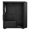 GameMax Icon Black Micro-ATX TG Gaming Case with Darkened Tempered Glass Panels 4 x 12cm Inner-Ring ARGB Fans 6-Port Hub - Alternative image
