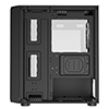 GameMax Icon Black Micro-ATX TG Gaming Case with Darkened Tempered Glass Panels 4 x 12cm Inner-Ring ARGB Fans 6-Port Hub - Alternative image