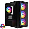 View more info on GameMax Icon Black Micro-ATX TG Gaming Case with Darkened Tempered Glass Panels 4 x 12cm Inner-Ring ARGB Fans 6-Port Hub...