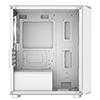GameMax Icon White Micro-ATX TG Gaming Case with Darkened Tempered Glass Panels 4 x 12cm Inner-Ring ARGB Fans 6-Port Hub - Alternative image
