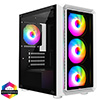 View more info on GameMax Icon White Micro-ATX TG Gaming Case with Darkened Tempered Glass Panels 4 x 12cm Inner-Ring ARGB Fans 6-Port Hub...
