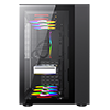 GameMax Infinity Mid-Tower ATX PC Black Gaming Case Bundle With 6 x ARGB Fans Included - Alternative image