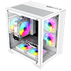 GameMax Infinity Mini Micro-ATX PC White Gaming Case With Tempered Glass Side Panel - Alternative image