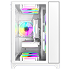 GameMax Infinity Mini Micro-ATX PC White Gaming Case With 3 x Velocity RGB Fans 4-Port Hub and LED Strip With Tempered Glass Side Panel - Alternative image
