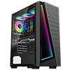 GameMax Prism Black ATX PC Gaming Case with Infinity Front and 3 x 120mm Three-Sided Infinity ARGB 4pin PWM Fans - Alternative image