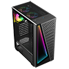 GameMax Prism Black ATX PC Gaming Case with Infinity Front and 3 x 120mm Three-Sided Infinity ARGB 4pin PWM Fans - Alternative image