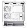 GameMax Vista White ATX Gaming Case with Tempered Glass Front and Side Panels with 3 x FN12A-C8I 120mm Infinity Fans Installed - Alternative image