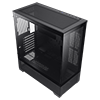 GameMax Vista Black ATX Gaming Case with Tempered Glass Front and Side Panels and GameMax V4.0 ARGB PWM 9 Port Fan Hub Inc. - Alternative image