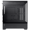 GameMax Vista Black ATX Gaming Case with Tempered Glass Front and Side Panels and GameMax V4.0 ARGB PWM 9 Port Fan Hub Inc. - Alternative image