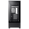 GameMax Vista Black ATX Gaming Case with Tempered Glass Front and Side Panels with 3 x Dual-Ring Infinity Fans Bundled - Alternative image