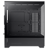 GameMax Vista Black ATX Gaming Case with Tempered Glass Front and Side Panels with 6 x Dual-Ring Infinity Fans Bundled - Alternative image